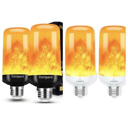 Hompavo Hudson LED Flame Light Bulb, 4 Modes Flickering Light Bulbs