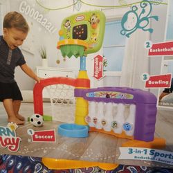 Little Tikes 3 in 1 Basketball Soccer Bowling 