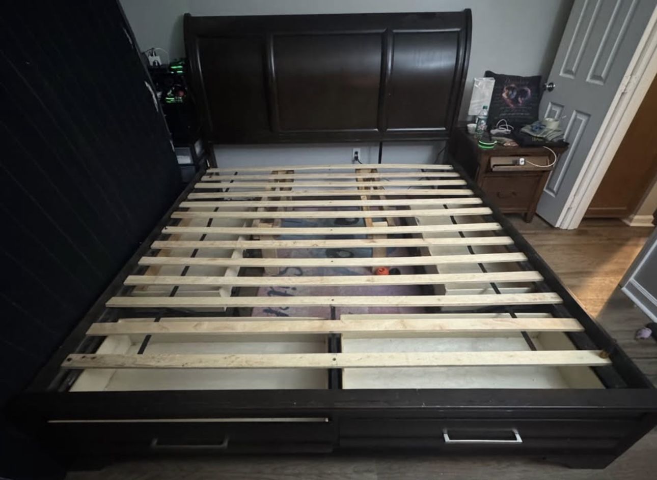 King Size Platform Bed With Storage
