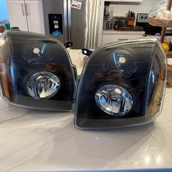 Lens is dirty!!! 07-14 GMC Yukon Black Projector Headlights Head Lamps L+R