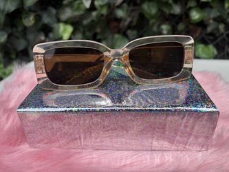 Sunglasses Clear Transparent Square Frame for Girls and Women