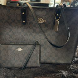 Coach Tote Bag & Coach Wrist Wallet