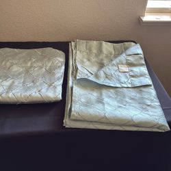 Pair Of Teal Curtains 