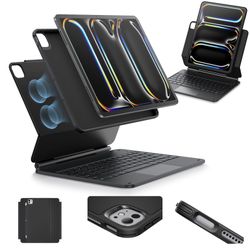 ESR [Upgraded] IPad Pro 13 Inch Case With Keyboard (M5/M4, 2025/2024), IPad Pro 13 Keyboard Case With Magnetic Stand, Portrait/Raised Modes For IPad P