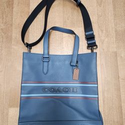 Coach Graham Structured Tote Bag With Coach Stripe