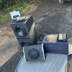 Complete Car Audio System — Subs, Amps & Sony Stereo — $300