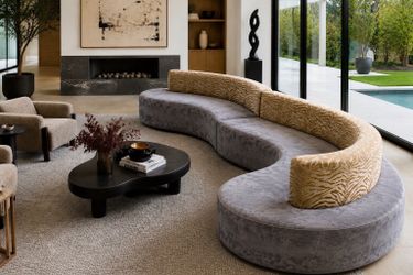 S shaped designer sofa 118”