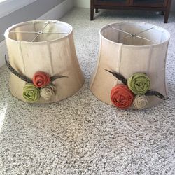 Burlap lamp shades