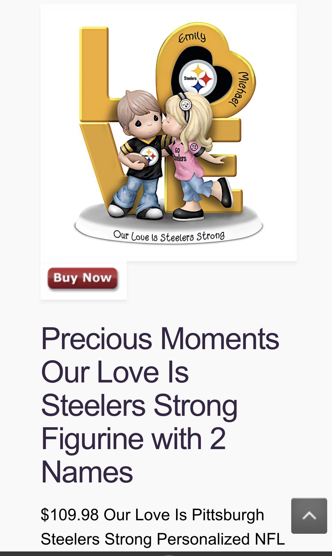 Precious Moments Steeler Love
