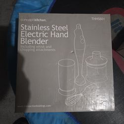 Stainless steel electric hand blender - new