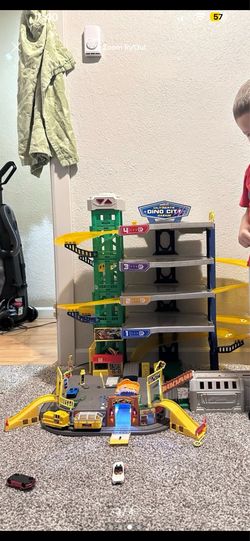 Adventure Force Ultimate Dino City Garage Race Track