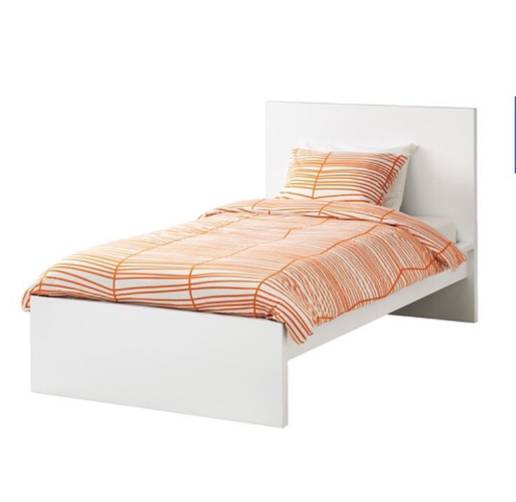 MALM Bed frame, high, white, Twin