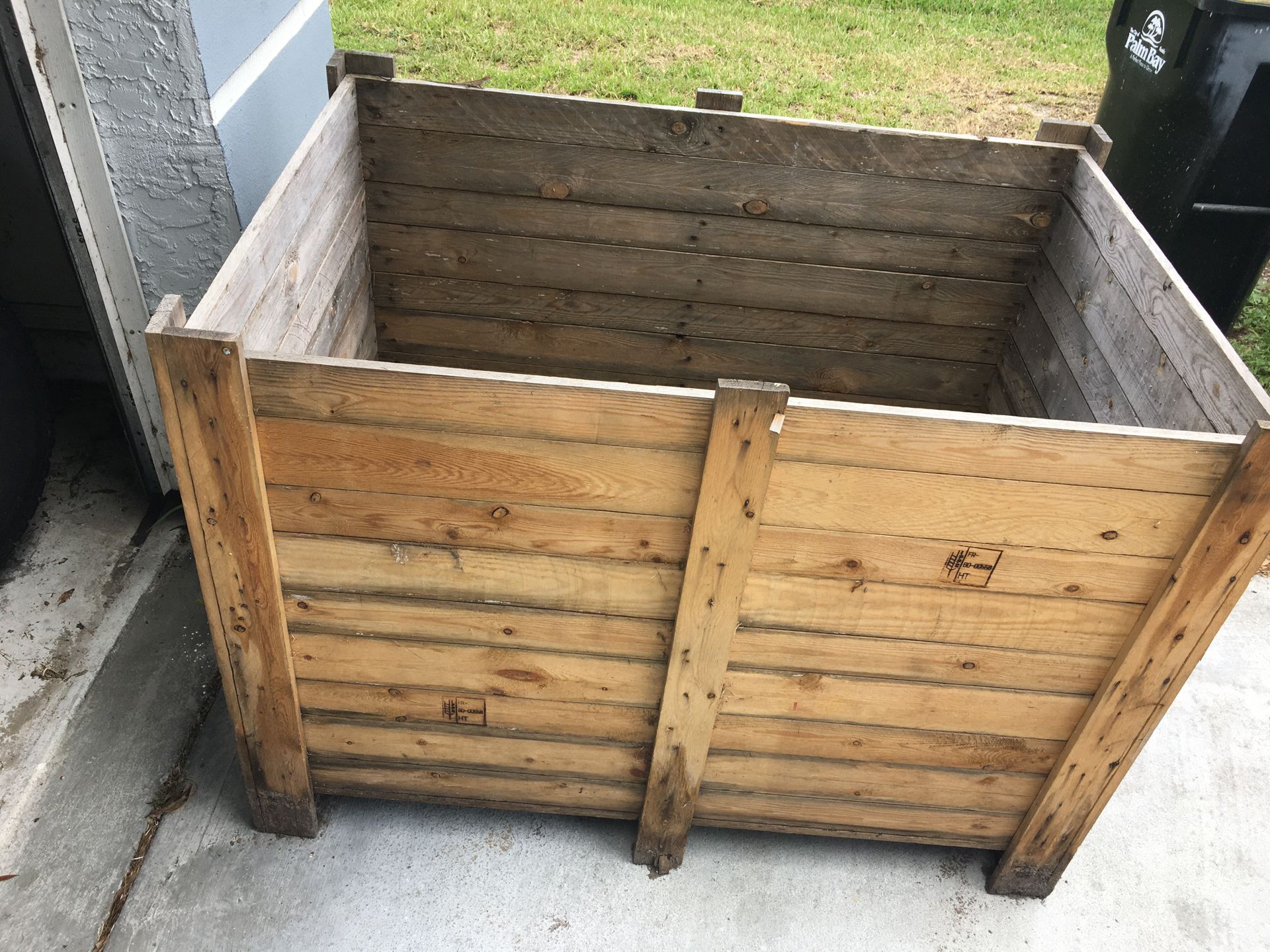 3 x3 x 4 wooden box -heavy