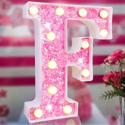 Pink Light Up Letters