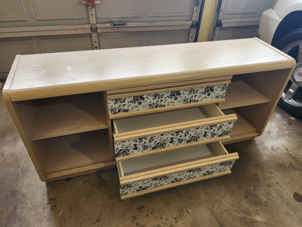 Solid Wood CREDENZA + (3 drawers for Storage)