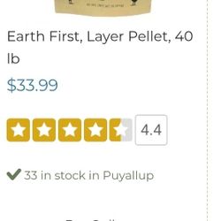 Earth First Layer Feed Pellets 