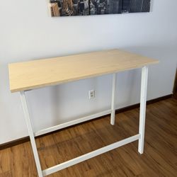 MITTZON Conference table, birch veneer/white, In Great Condition, Measurement Is On The Picture