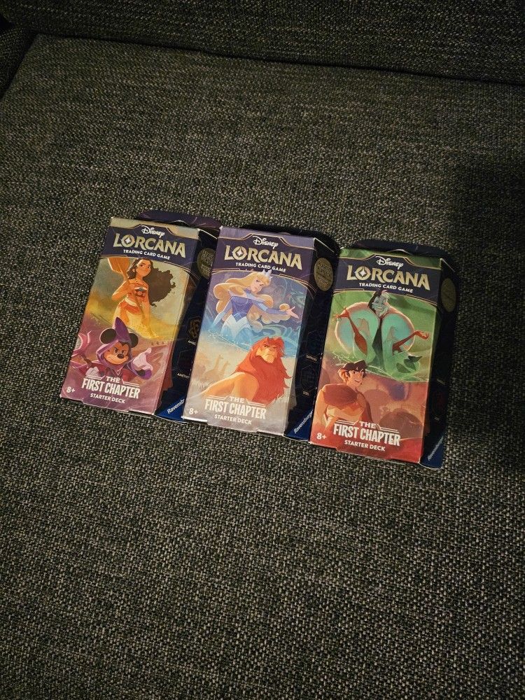 Disney Lorcana Starter Decks Sealed With Booster