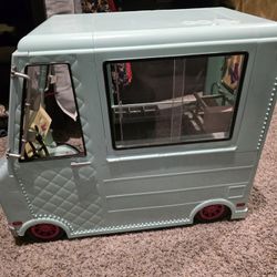 ICE CREAM TRUCK AND BABY DOLL WITH HIGH CHAIR