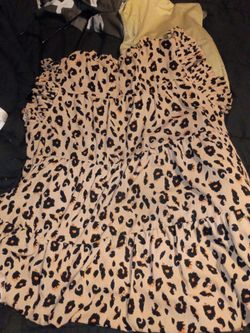 Leopard Print Tiered Ruffle Dress
