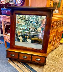 Pottery Barn Mirror with cubbies and hooks