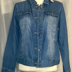 Free Shipping COMO Vintage Womens Blue Jean Classic Denim Western Jacket Size Medium/Large
