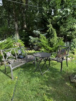 Outdoor Set (Bench, Chair, Table & Cushions and Covers)