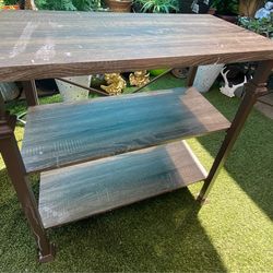 Entry table. Organizer.  Etc etc about 3’ tall by 16” wide by 33” long