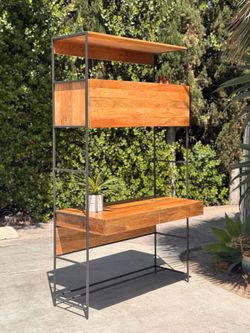 West Elm Industrial Modular Wall Desk Bookshelf – Mango Wood & Steel ($1,699.00 Retail)