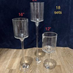 Glass Candle holders 