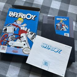 Paper boy NES CIB Box and Instructions Game Works! Tested