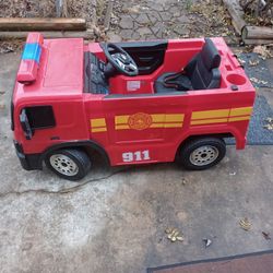 Kids Ride-On Firetruck, Needs Battery - Great Deal