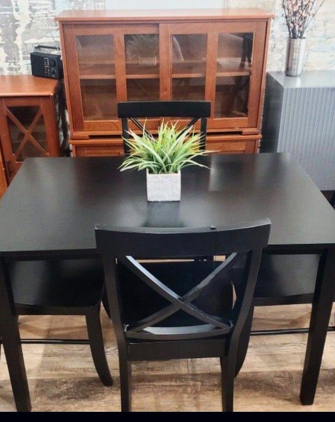 Brand New 5 PC Black Dining Set 