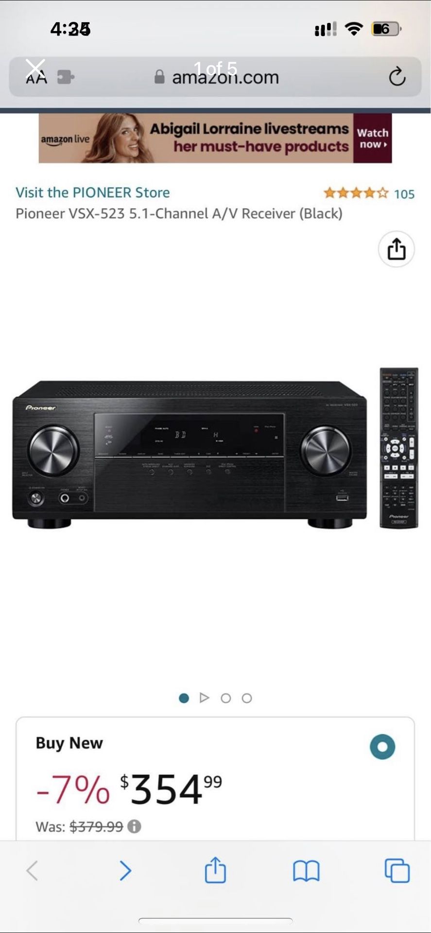 Pioneer AV Receiver VSX-523-K