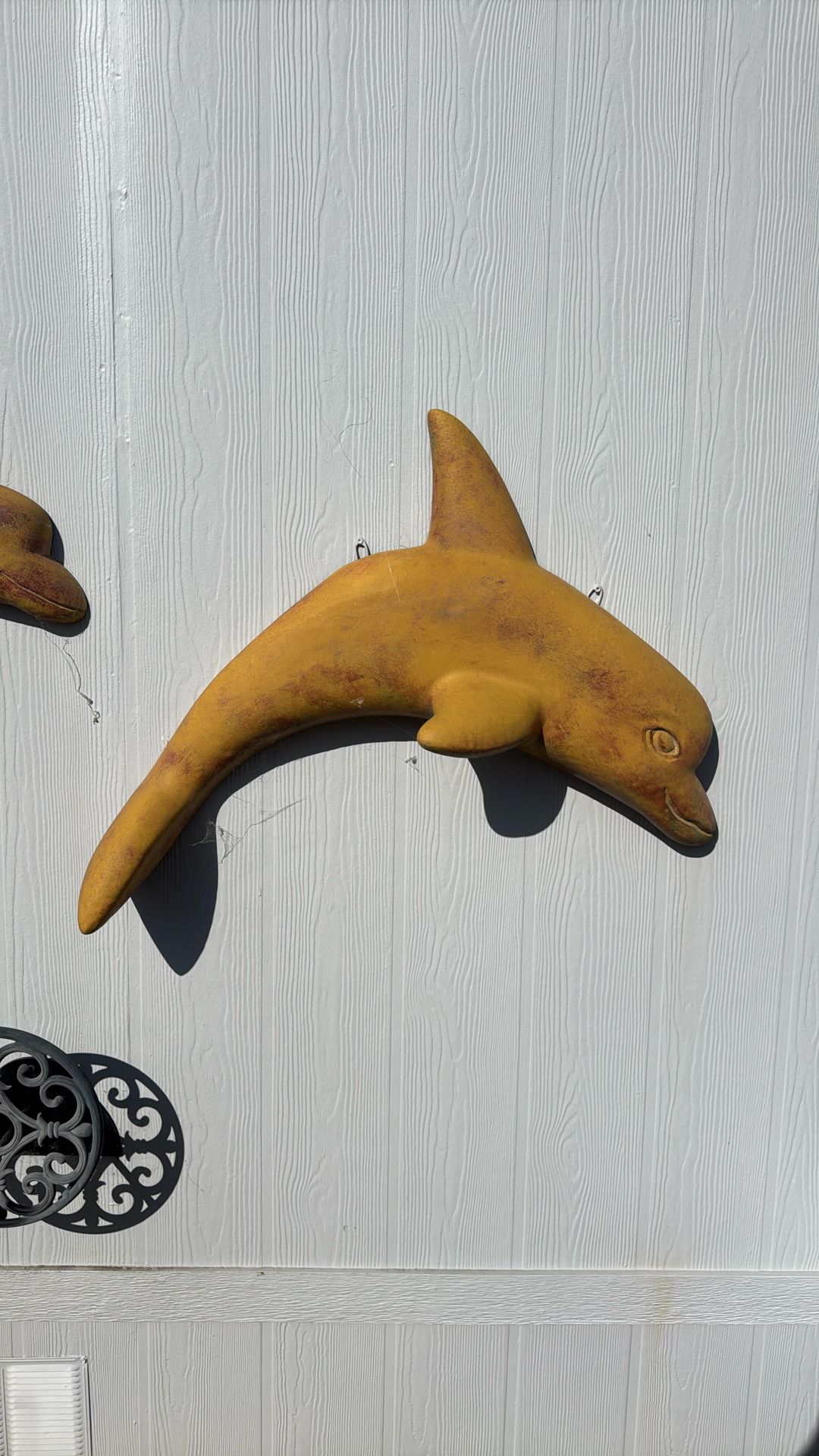 Two Resin Dolphins
