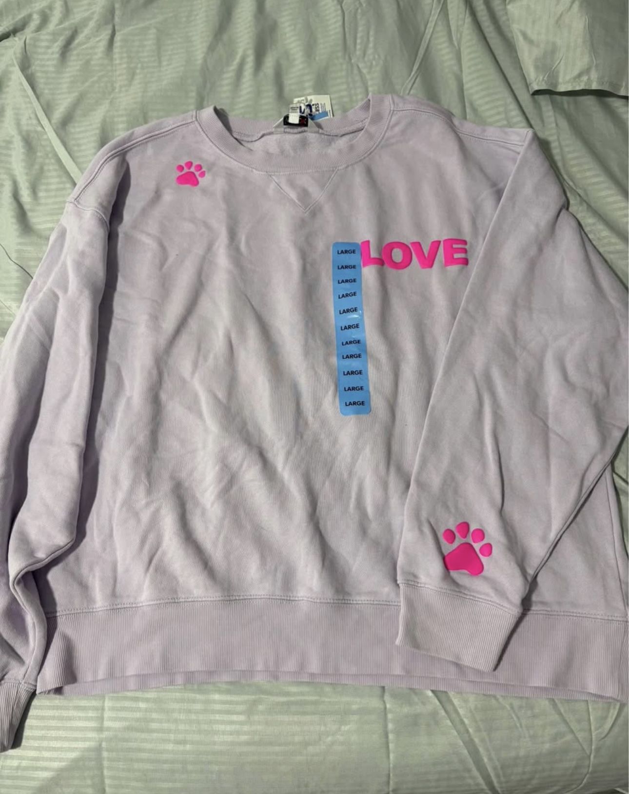 Dogs Love Me Sweatshirt Size L