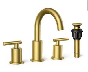 Forious Widespread Bathroom Faucet In Brushed Gold