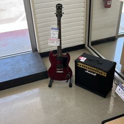 Epiphone Guitar And Marshall Amp Combo