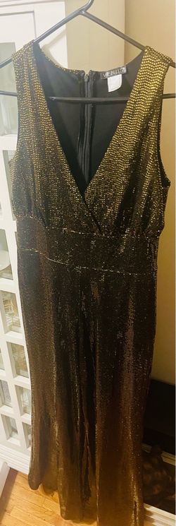 Gold Jumpsuit, Venus (Sequin) Size 10. - great for the holiday season!