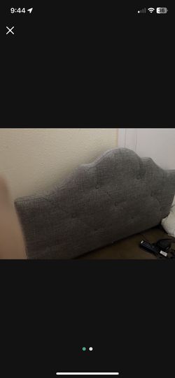 Grey Twin Tufted Headboard