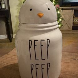 Rae Dunn White Peep, Peep Chick canister