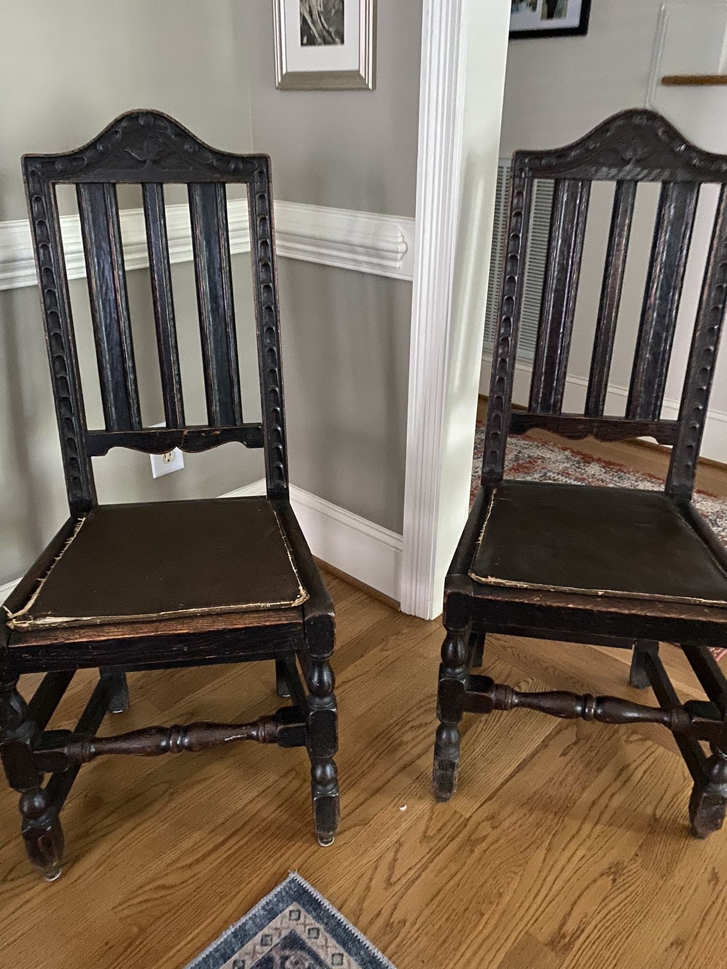 19th Century Side Chairs/Set Of 2