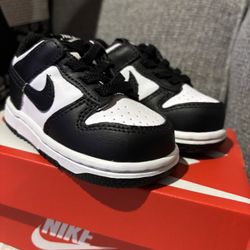 Black And White Nike Dunks (Baby), Size 4
