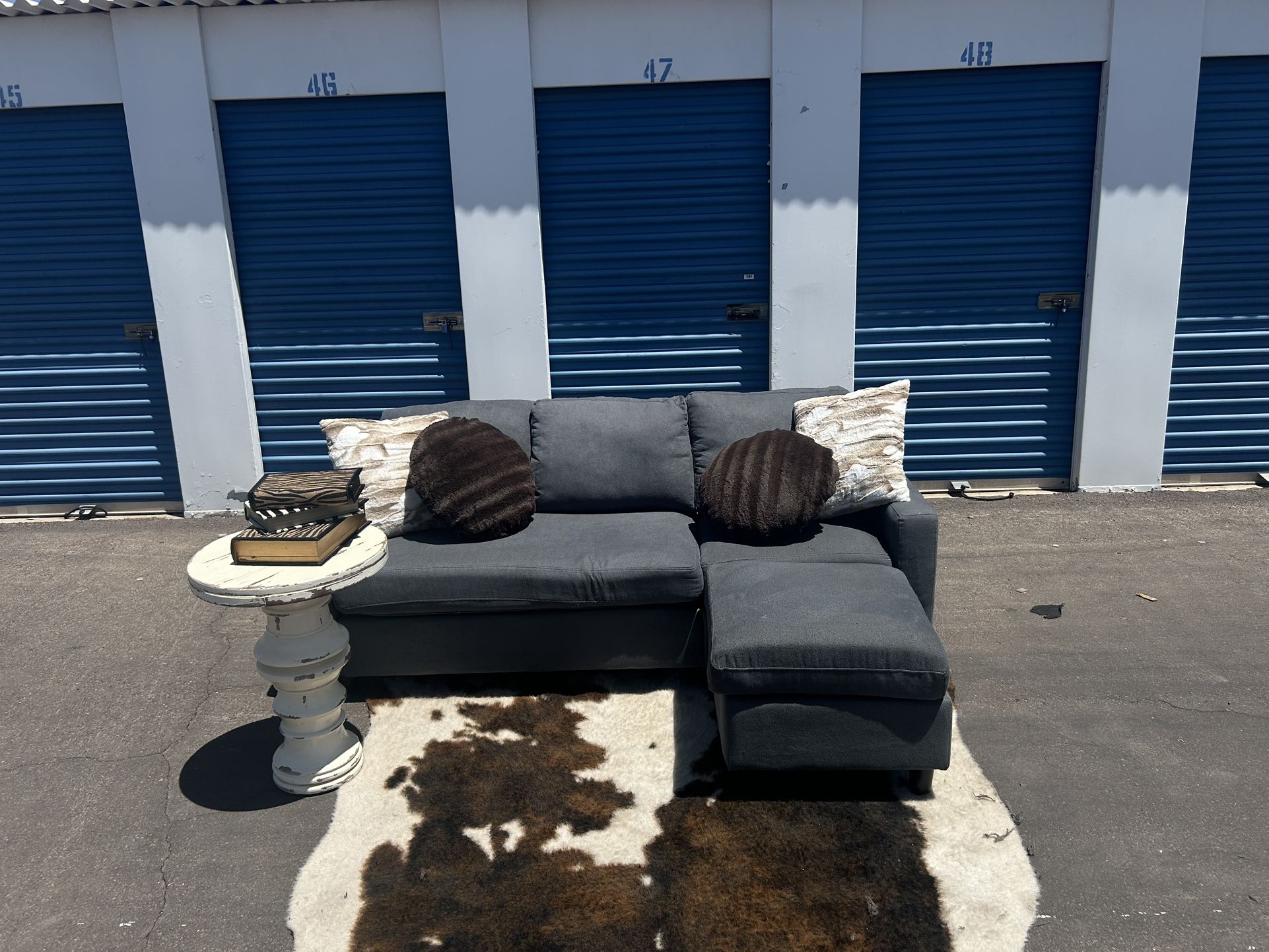 Gray Ashley 2 Piece W Chaise Sectional Couch