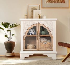 Olcott 2-door Accent Cabinet with Visible Acrylic Door