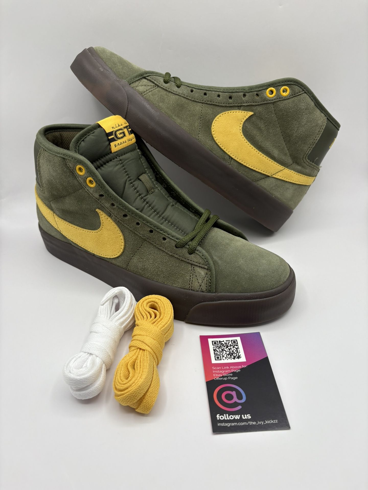 New Nike AntiHero x Zoom Blazer QS SB Mid Mens Size 8.5 Rough Green