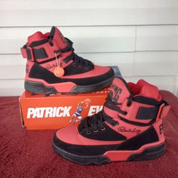 Patrick Ewing Athletics 33 Hi Black Red Chili Pepper Shoes Sz 10