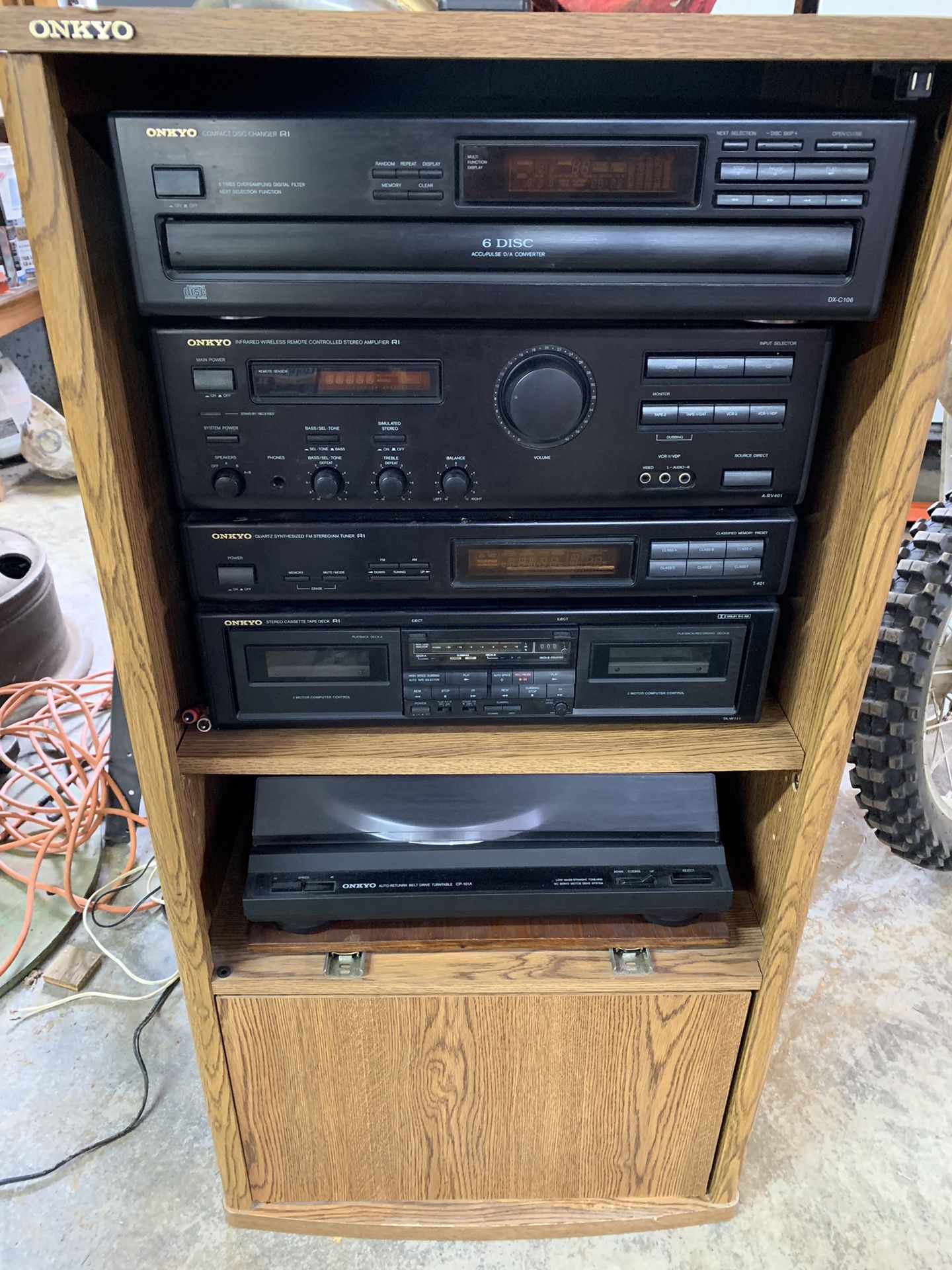 Onkyo Speakers /w disc and cassette player