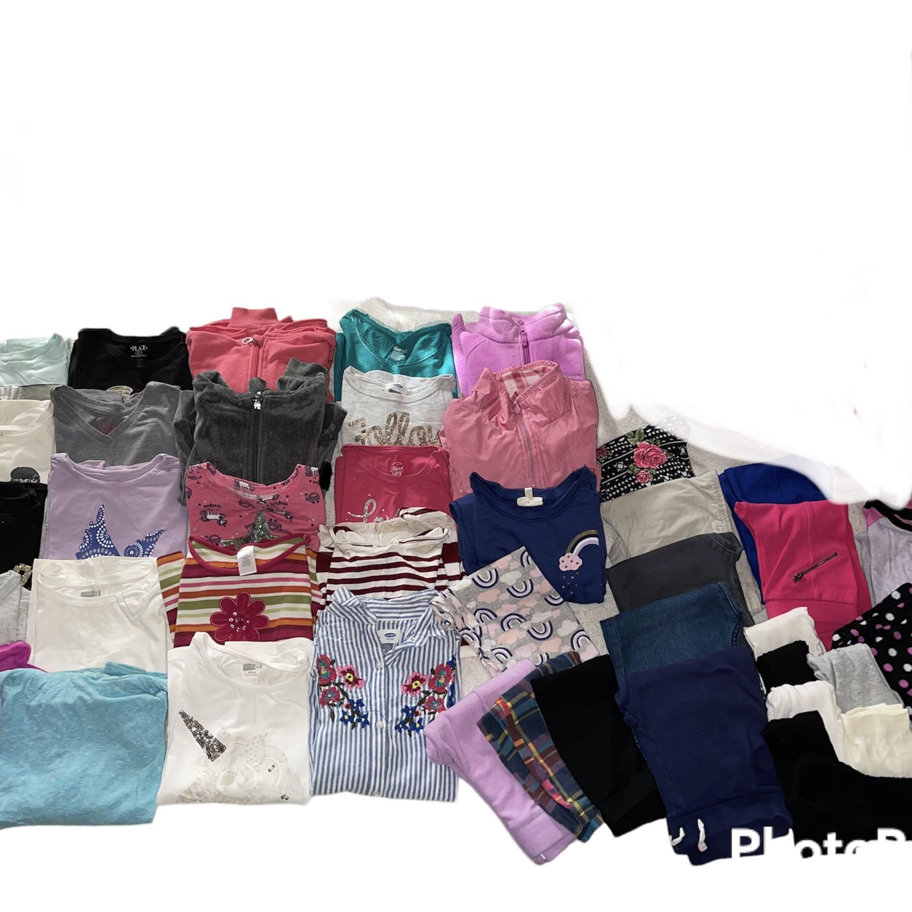 Large Lot Of Girls 7/8 Winter Clothes 45 Pieces