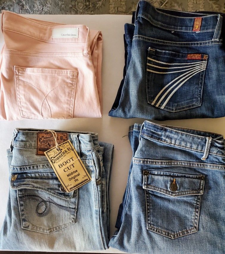 Bundle Of Designer Jeans (Seven For All Mankind, Bananas Republic...)